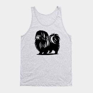 Pekingese Dog Silhouette Tank Top